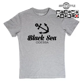 Прикольные футболки: Черное море - Одесса - якорь